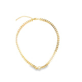 18K Gold Filled Rounded Arrow With Synthetic Pearl Choker (G8)