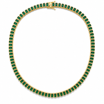 Elevate your elegance with this 6mm tennis necklace, featuring a stunning blend of colorful and clear cubic zirconia stones