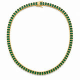 Elevate your elegance with this 6mm tennis necklace, featuring a stunning blend of colorful and clear cubic zirconia stones