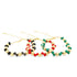 Three beaded gold chain bracelets feature alternating black and grey, red and gold, and green and gold beads against a clean white background.