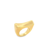 High End Exclusive Curved Geometric Dome Ring