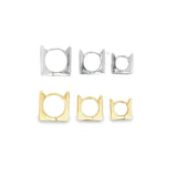 Square Cutout Hinged Hoop Earrings