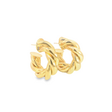 Thick Twisted Hoops Lever Back Earrings (k371)