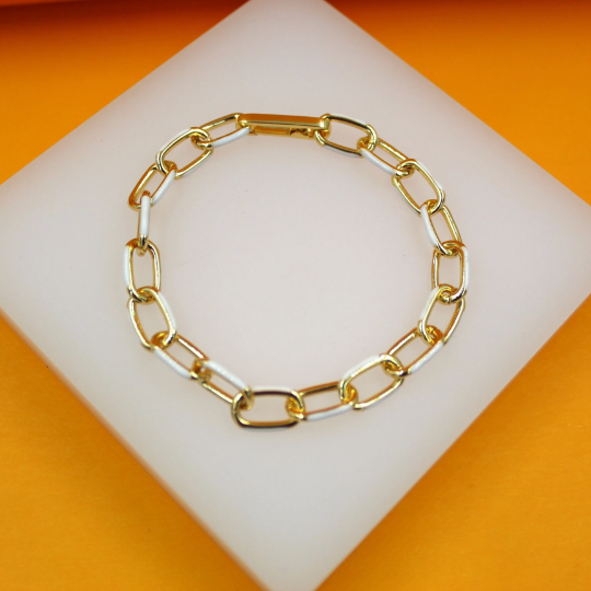 Enamel Paperclip Chain Necklace/ Bracelet (F85)(I475)
