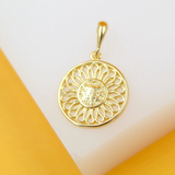 18K Gold | Rhodium Filled Daisy Flower Pendant