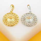 18K Gold | Rhodium Filled Daisy Flower Pendant