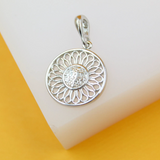 18K Gold | Rhodium Filled Daisy Flower Pendant