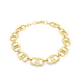 Puffed Mariner Anchor Link Bracelet (I564)