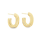 Small Thick Oval Hoops (K143A)