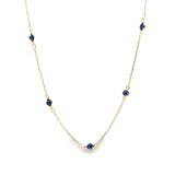 Dainty Evil Eye Charm Station Bracelet (G124/I268)