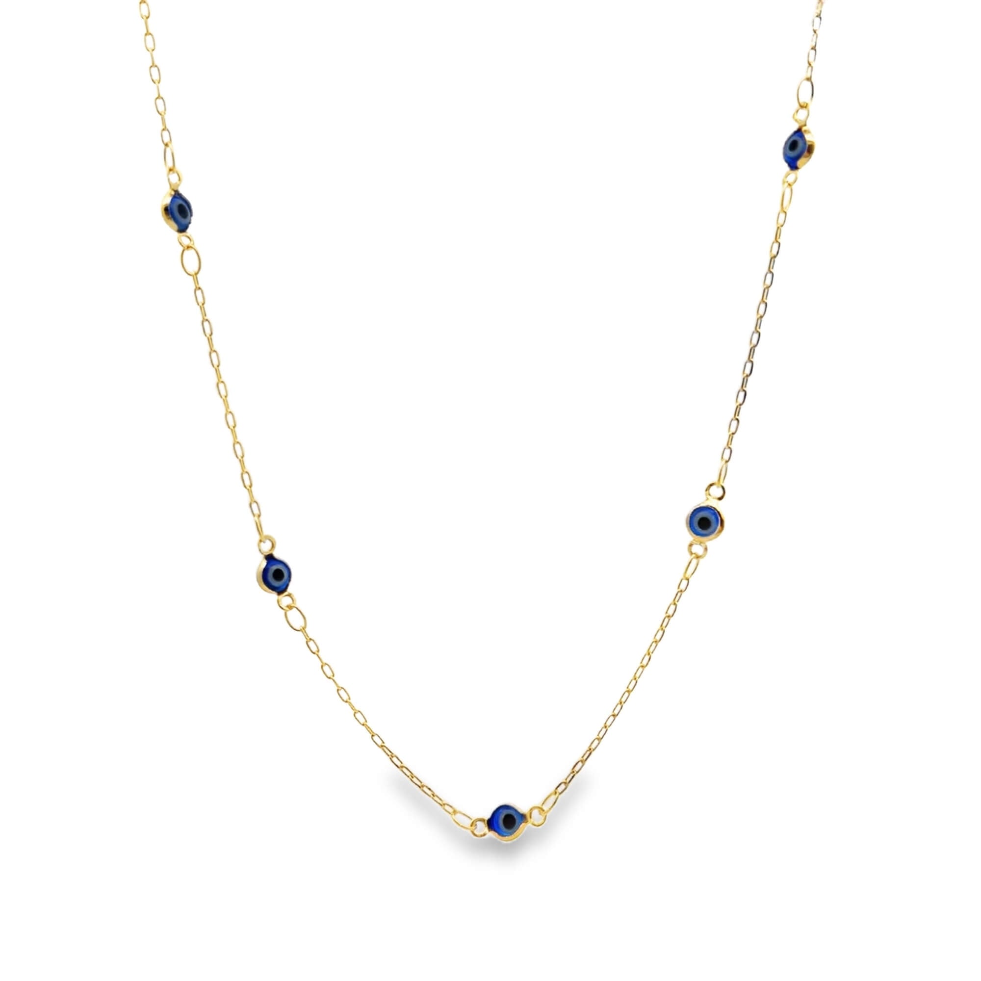 Dainty Evil Eye Charm Station Bracelet (G124/I268)