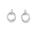 Twisted Plate Knotted Stud Earrings (k72A)