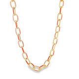 Enamel Paperclip Chain Necklace (F85/I475)