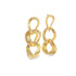 A pair of elegant gold-plated drop earrings featuring interlocking multi-strand chain links against a clean white background.
