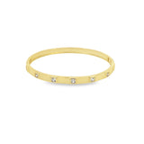 Squared CZ Stones Bangle (B104)