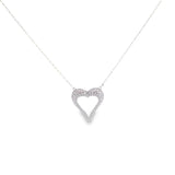 Open Heart CZ Necklace (H171)