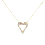 Open Heart CZ Necklace (H171)