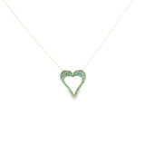 Open Heart CZ Necklace (H171)