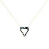 Open Heart CZ Necklace (H171)