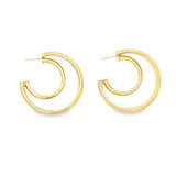 Crescent Moon Stud Earrings