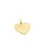 A polished gold heart pendant charm rests against a clean white background.