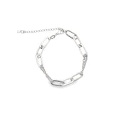 Gold Thick Paperclip Bracelet (I587)