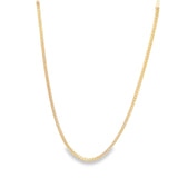 Rhodium Filled Box Chain Necklace