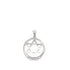 A silver Star of David pendant hangs isolated against a white background.