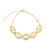 3mm Wide Light weight Puffy Mariner Link Necklace (H202)(I558)