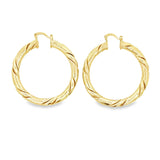 Bamboo Twisted French Hoops (K31)