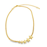 18K Gold Filled Star Charms Anklet (E96)