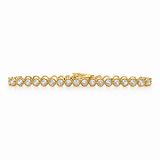5MM Diamond Cut Round Clear CZ Tennis Bracelet (I133)