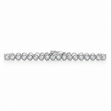 5MM Diamond Cut Round Clear CZ Tennis Bracelet (I133)
