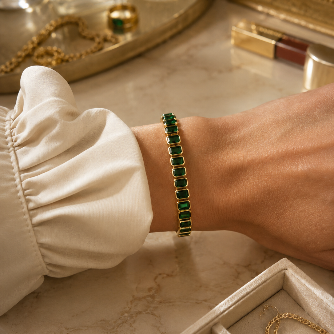 Elevate your elegance with this 6mm tennis bracelet, featuring a stunning blend of colorful and clear cubic zirconia stones