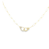 18K Gold Filled Cuff Pendant Necklace (H192)