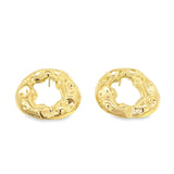 Ruffled Donut Shaped Stud Earrings (L442A)