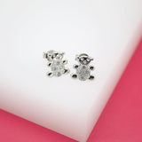 18K Gold Filled Teddy Bear Stud Earrings (L103)
