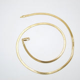 18K Gold Filled 3mm Herringbone Snake Chain Necklace (H20-27)