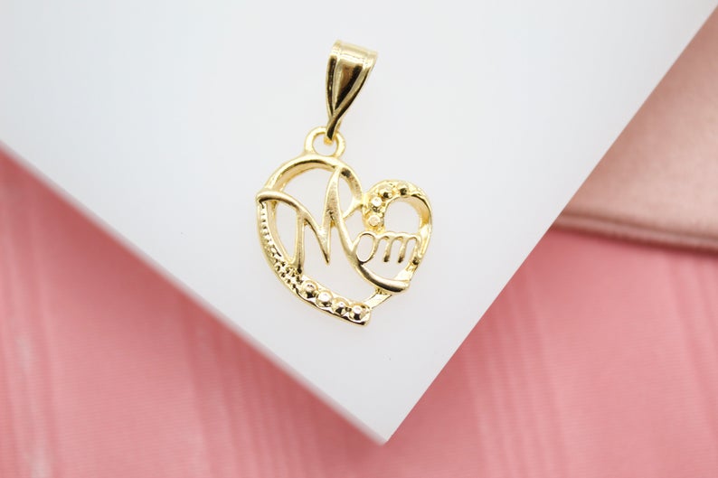 18K Gold Filled Love Mom Pendant (A87)