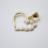 18K Gold Filled Heart Pendant