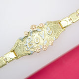 18K Gold Filled Designed Vintage Love Bracelet