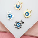 18K Gold Filled Evil Eye Pendant