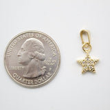 Tiny 18K Gold Filled Dainty Star Charm with Micro Pave Cubic Zirconia CZ Stone