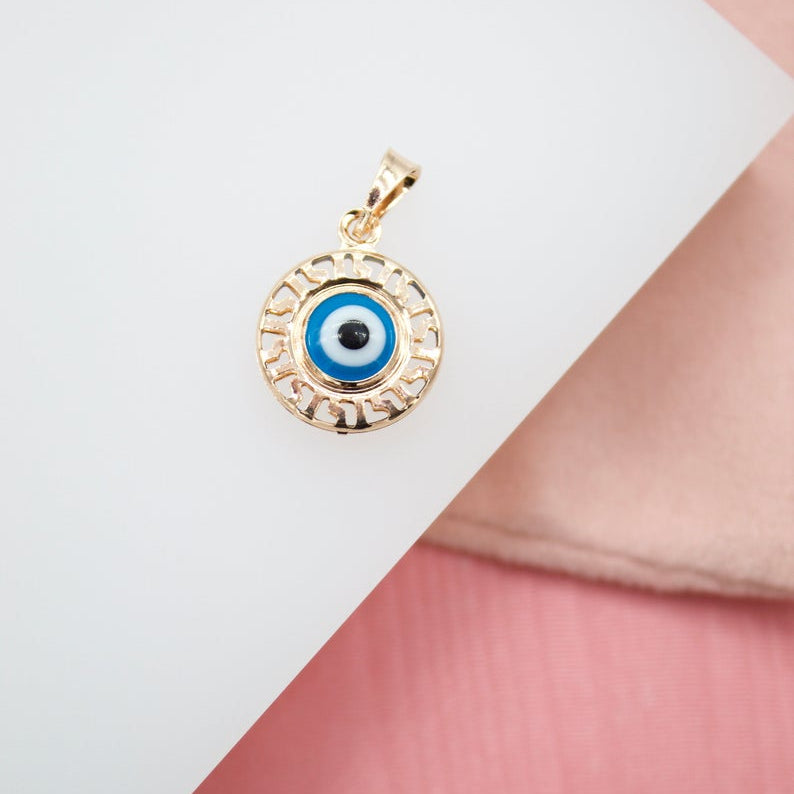 18K Gold Filled Evil Eye Pendant