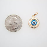 18K Gold Filled Evil Eye Pendant