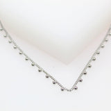 18K Rhodium Filled Dangle Ball Choker (G28)