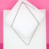 18K Rhodium Filled Dangle Ball Choker (G28)