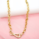 18K Gold Filled 6mm Rolo Solid Circle Link Chain (F155) (I505)