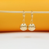 Gold Bead Dangle Earrings For 18K Gold Filled Drop Lever Back Earrings