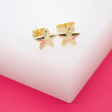 18K Gold Filled Star Stud Earrings (L23)